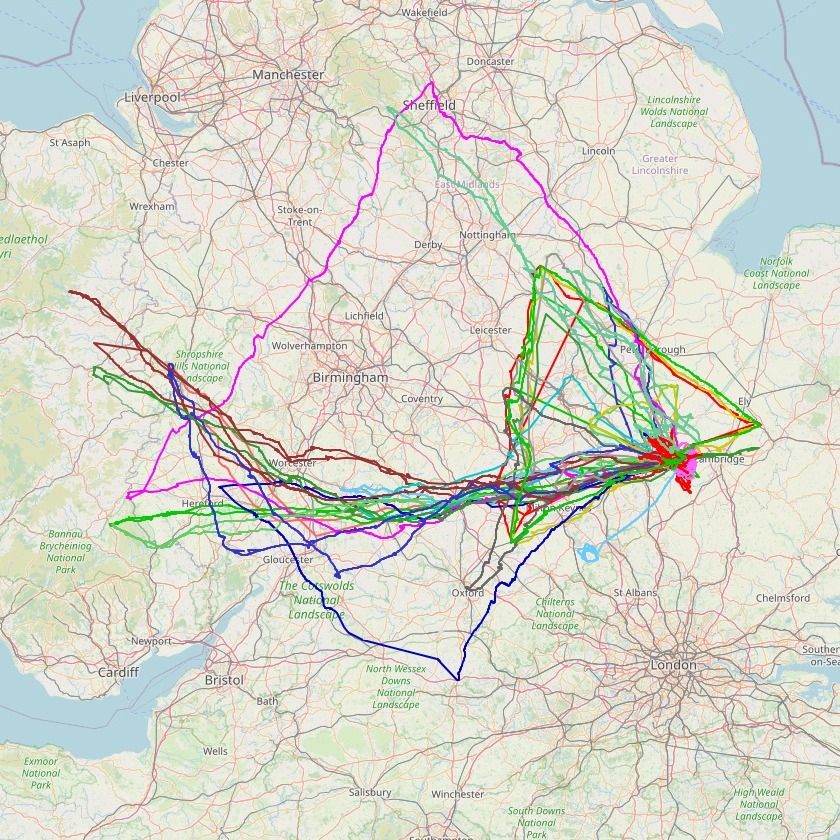 🌤️ Epic soaring Saturday!
With brilliant thermals and clear skies, our pilots launched from Gransden Lodge and flew incredible distances — some all the way to Wales and back — using nothing but the energy of the sun. No engine needed! ✈️🔥
Check out this map showing just how far we flew!
📍 Powered by air, driven by passion.
#cambridgeglidingclub #Gliding #SoaringSaturday #NoEngineJustAir #CrossCountryFlying