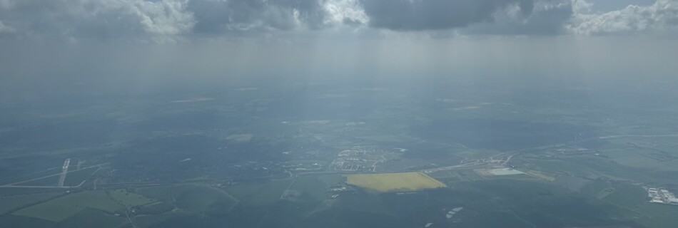 Hazy view of near Cambourne
