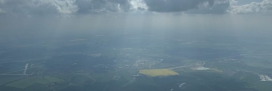 Hazy view of near Cambourne