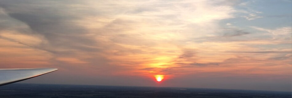 Sunset from a glider
