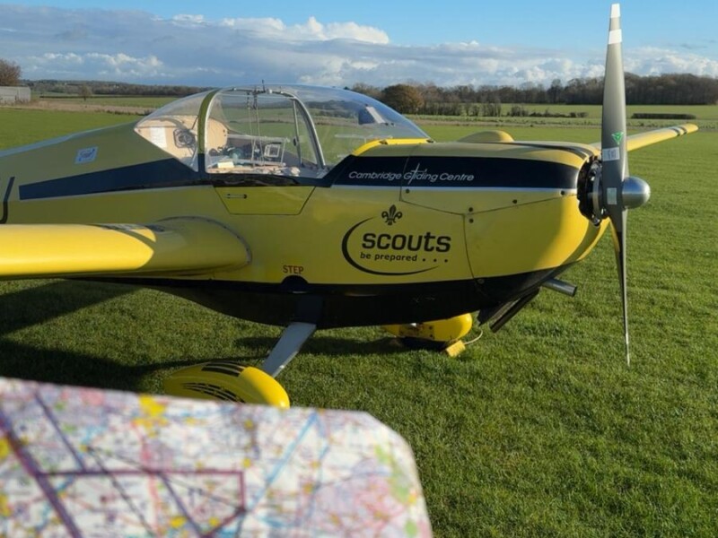 The TMG with an aeronautical chart