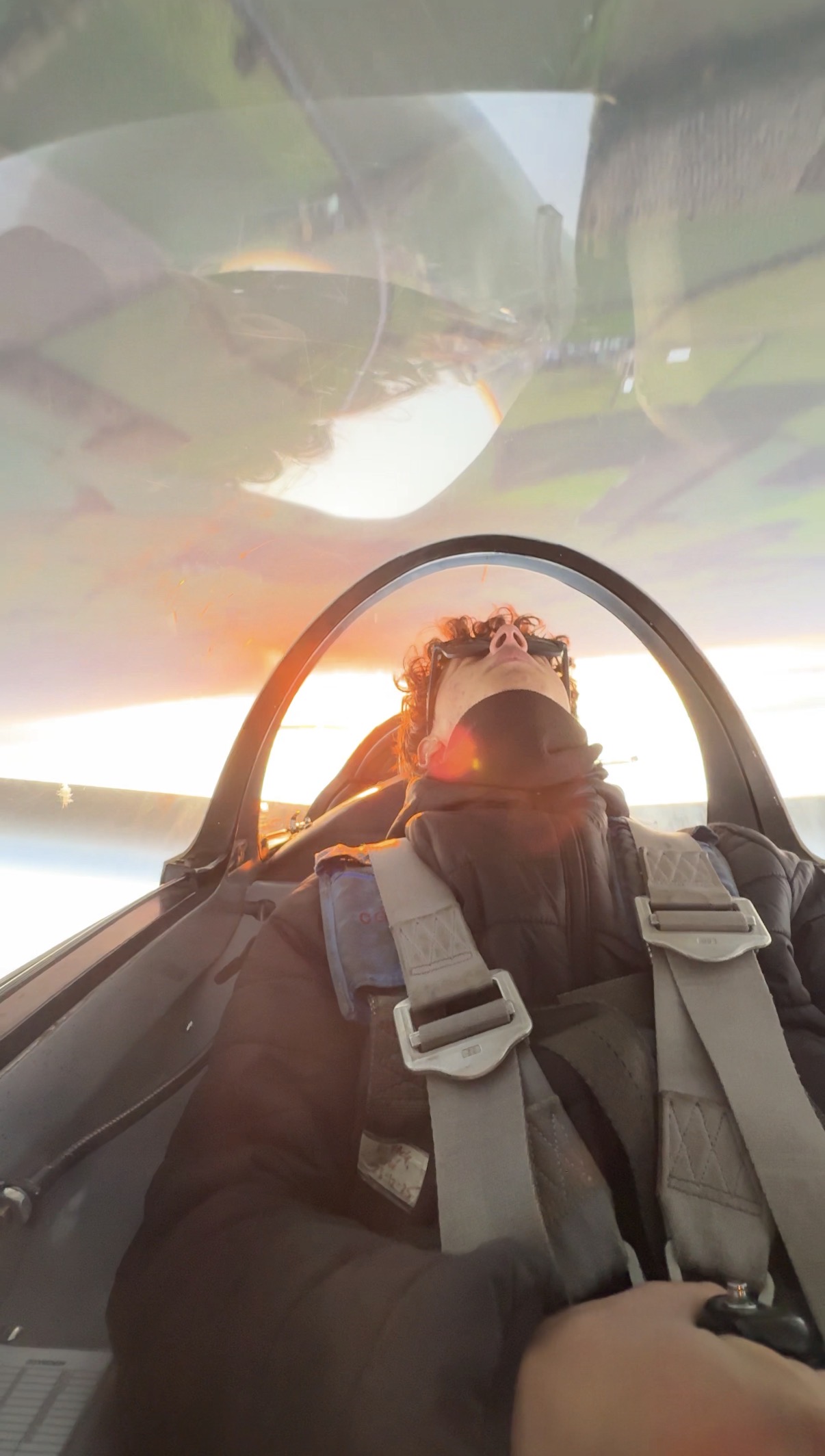 Upside down at sunset