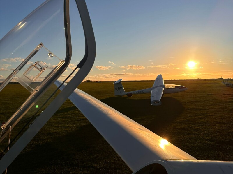 Gliders in the sunset