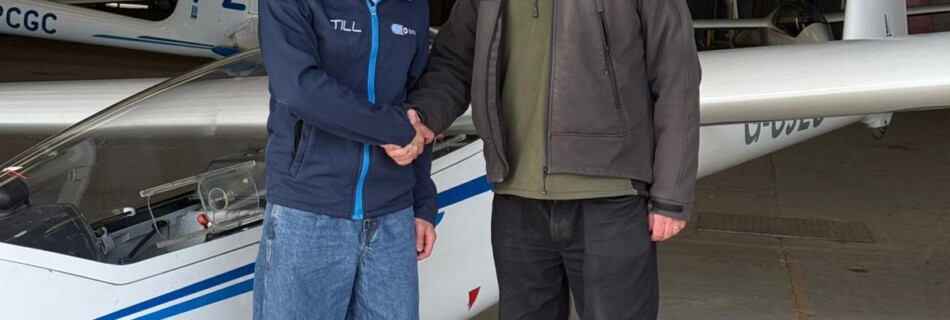 Myself and my instructor in the hangar