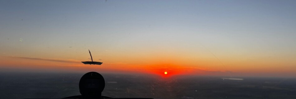Sunset from a glider